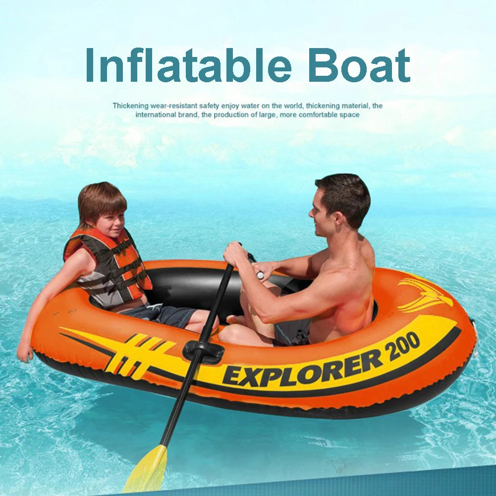 2/3 People inflatable Boat with 2 Paddles and Manual Pump