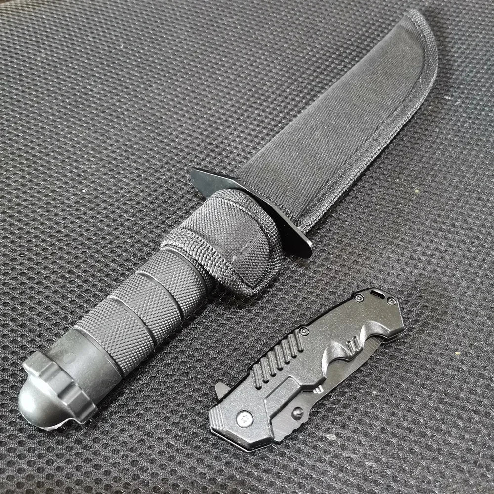 Dual Knife Set: Fixed and Folding Knives