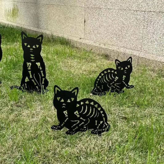 Cat Silhouette Garden Stake Set Of 4