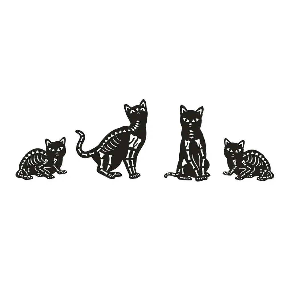 Cat Silhouette Garden Stake Set Of 4