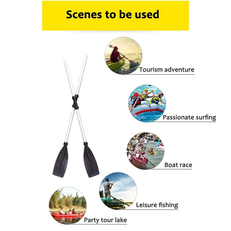 2Pcs Aluminum Alloy Paddle for Canoe, Kayak