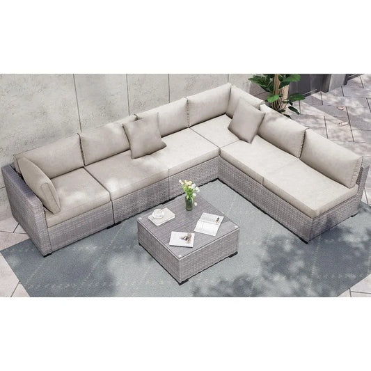 7 Pieces All-Weather Modular Sofa