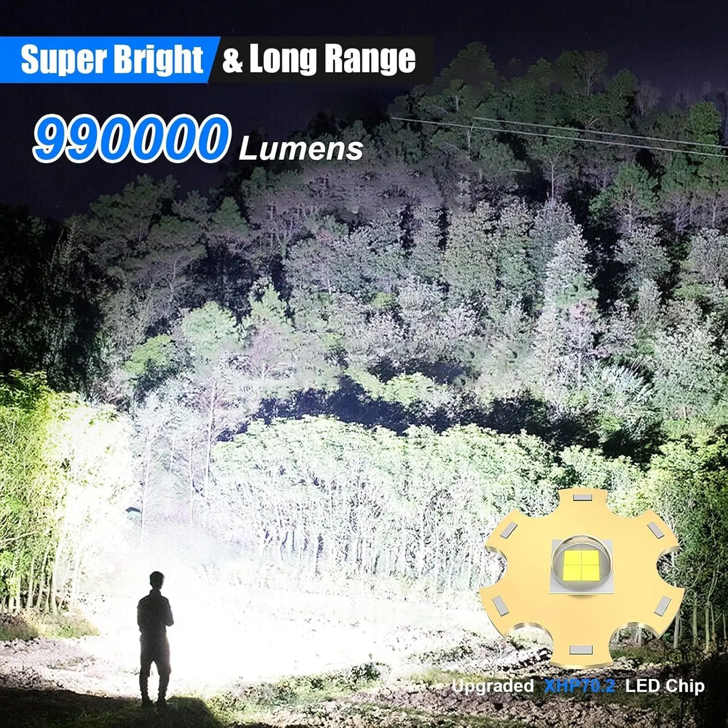 High Lumens Rechargeable Flashlight
