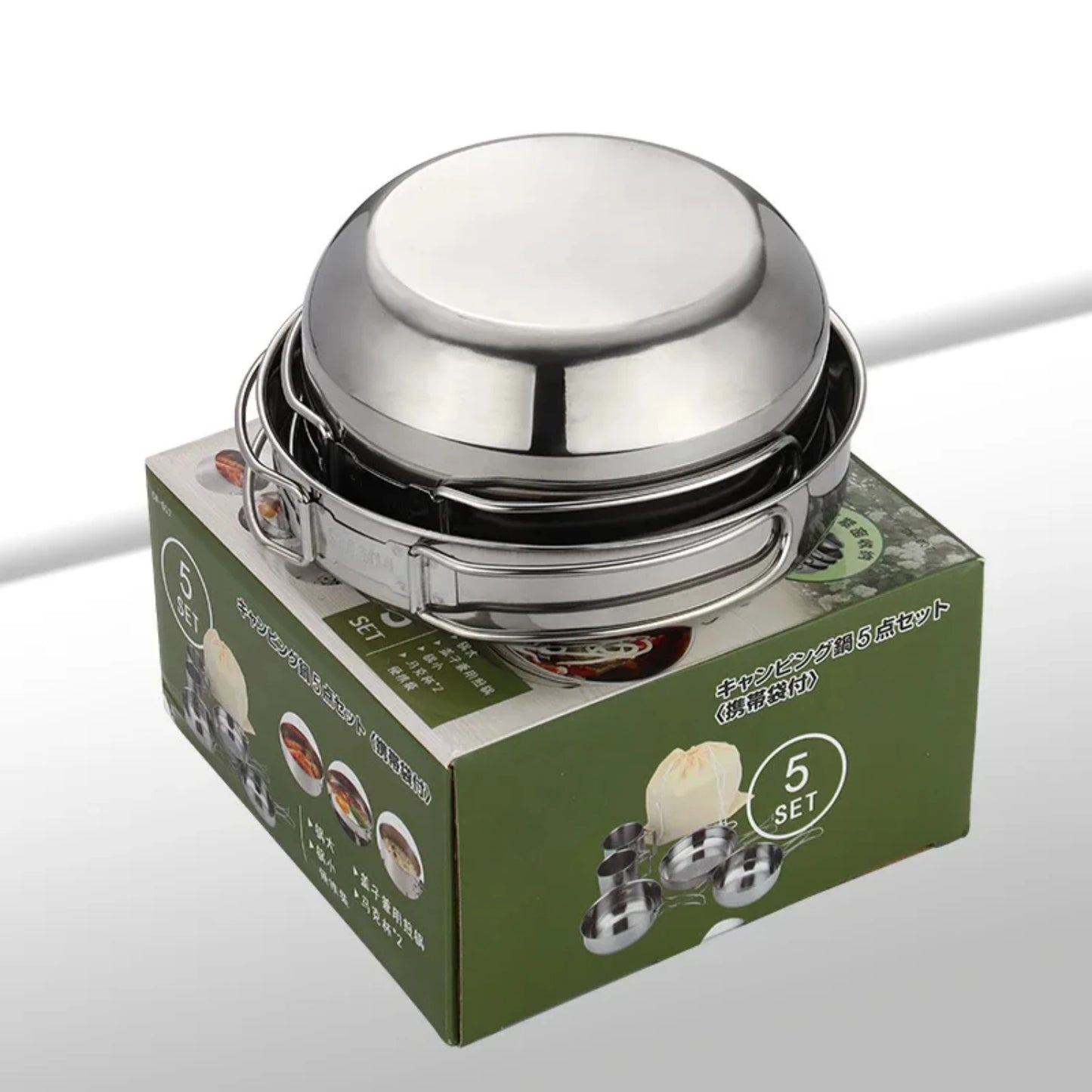 5pcs Camping Pot Set