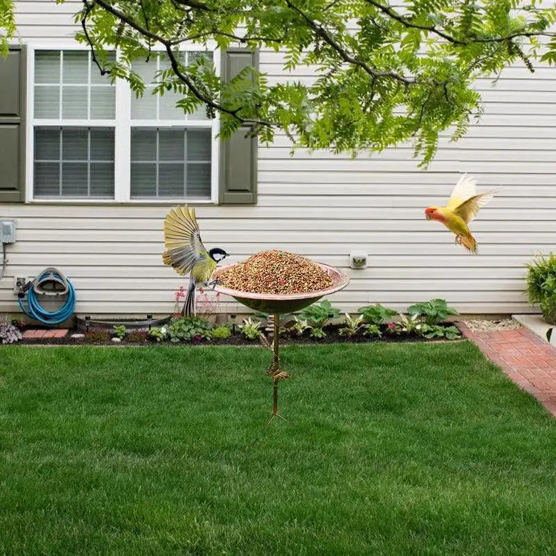 Vintage Iron Bird Feeder Bath Tray