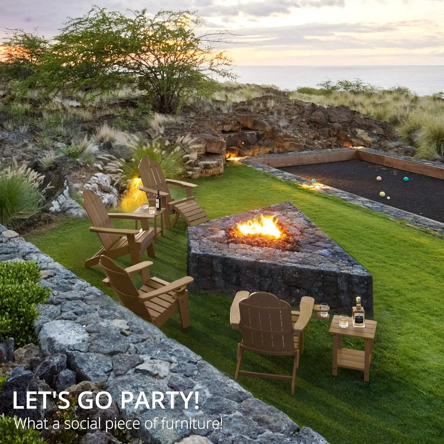 Folding Adirondack Chair Set of 4