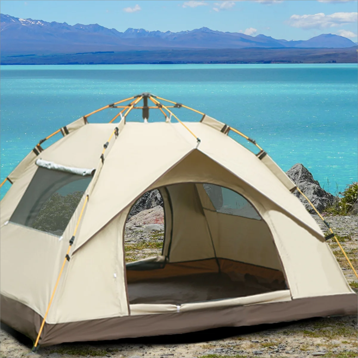 Self-driving Auto Open Tent W/Two doors and two windows