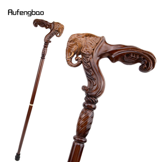 Elephant Brown Decorative Wooden Walking Stick 93cm