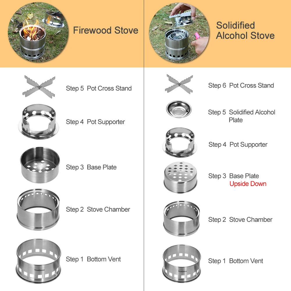 Backpacking Stove w/ Plate & Handle