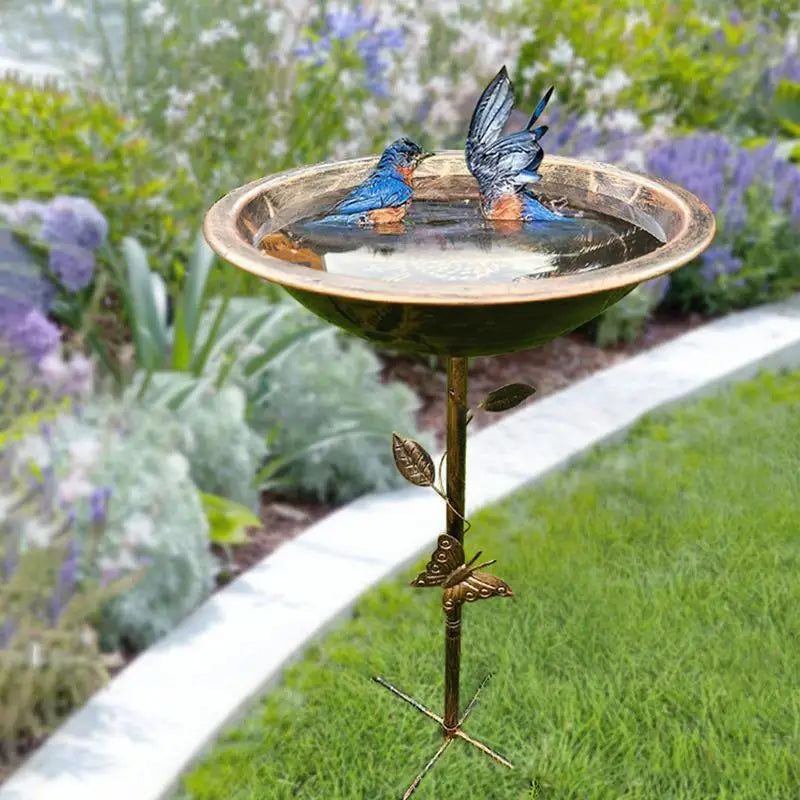 Vintage Iron Bird Feeder Bath Tray