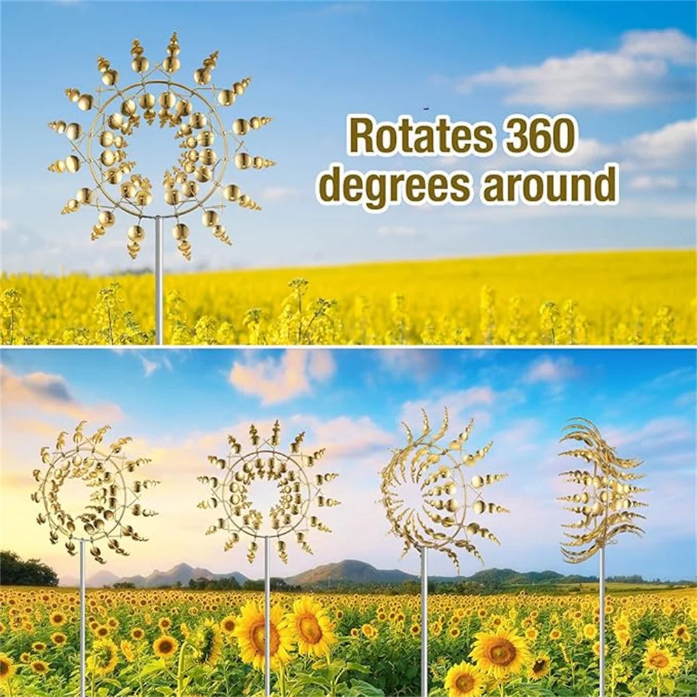 3D Unique Metal Kinetic Wind Catcher