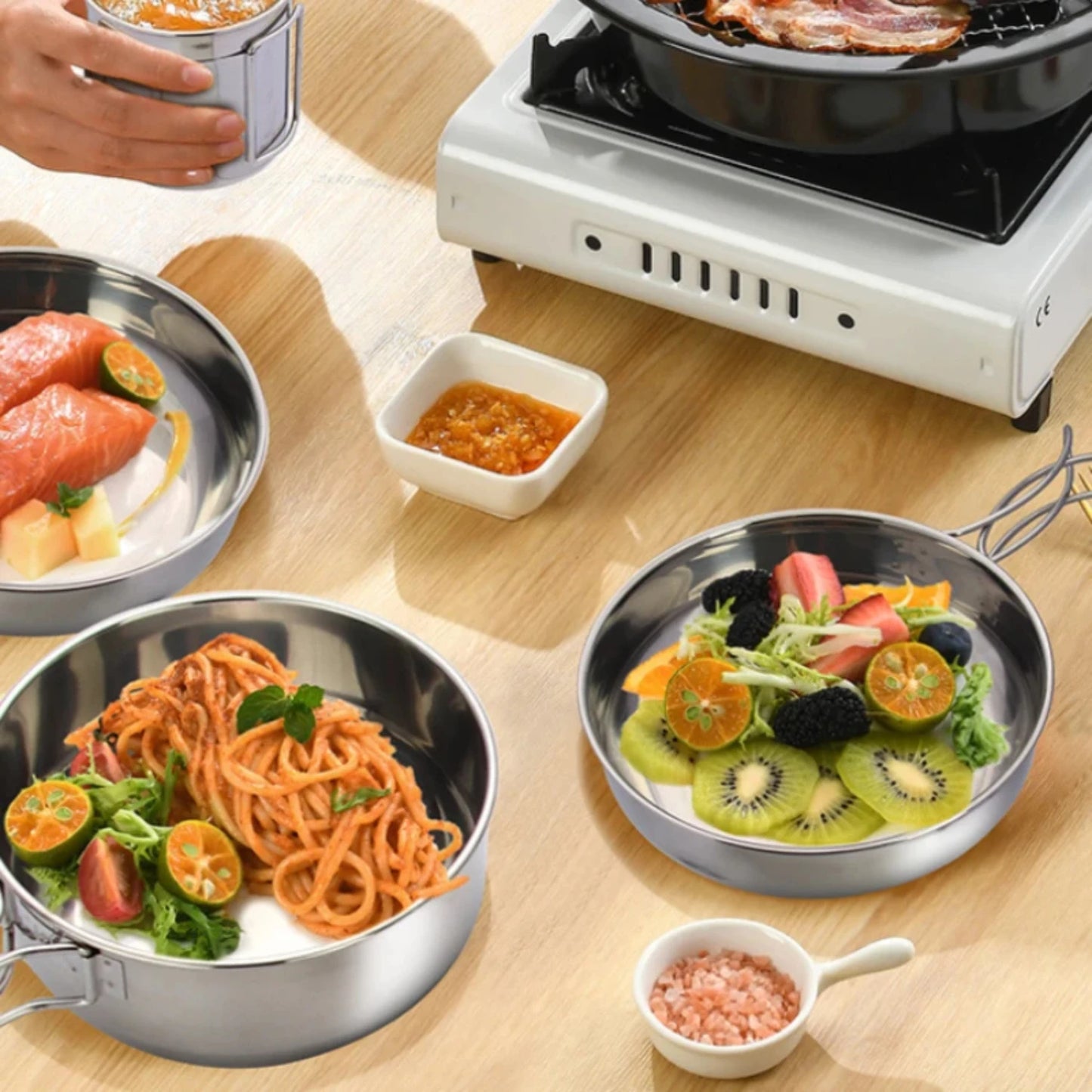 5pcs Camping Pot Set