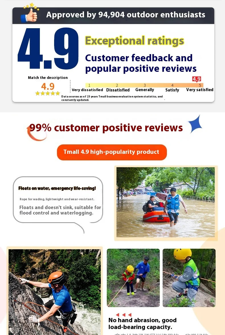 Outdoor Climbing Rescue Rope