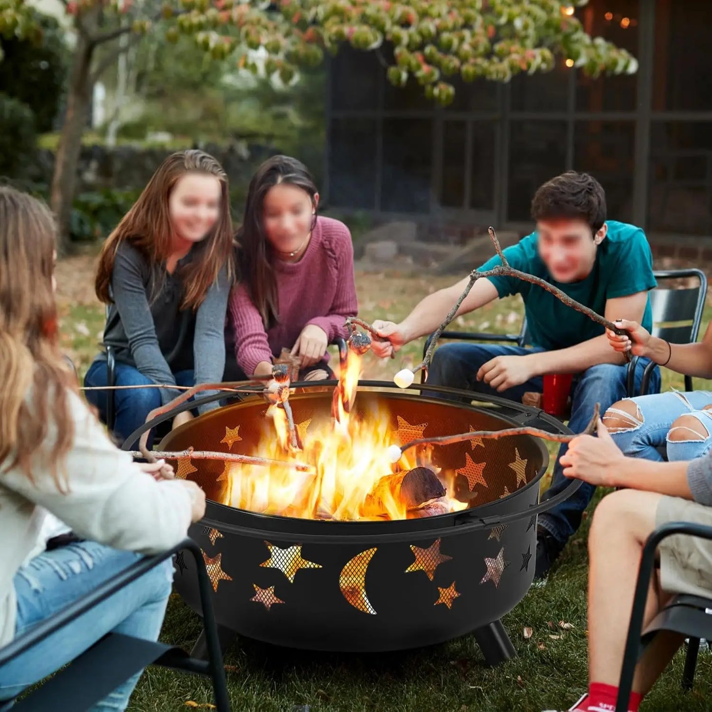 30in Fire Pits for Outside Wood Burning
