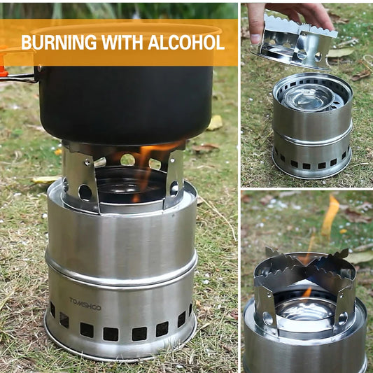 Backpacking Stove w/ Plate & Handle