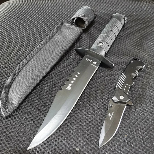 Dual Knife Set: Fixed and Folding Knives