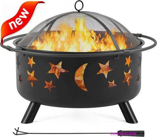 30in Fire Pits for Outside Wood Burning