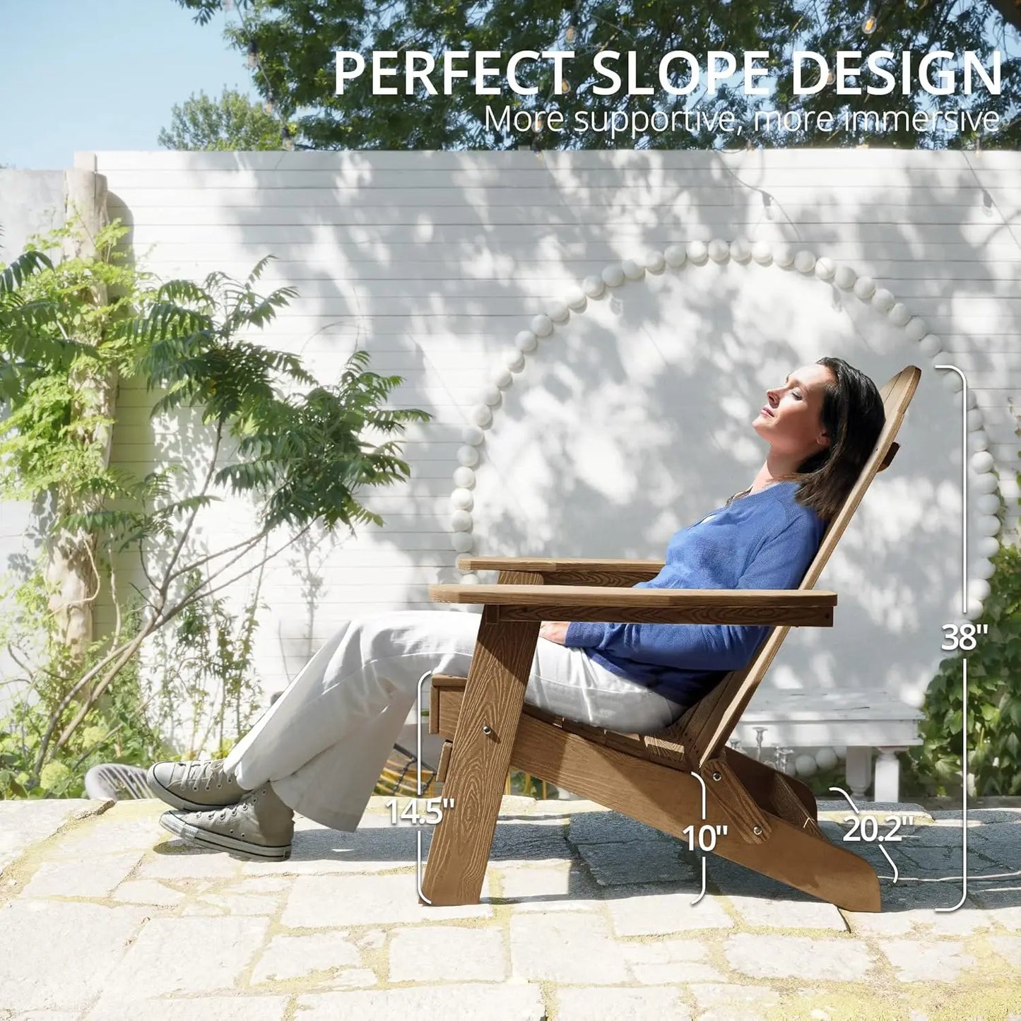 Folding Adirondack Chair Set of 4