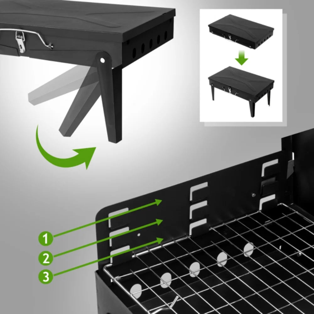 Portable Foldable Charcoal Grill