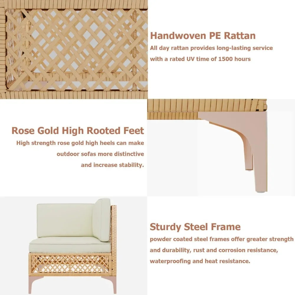 7 Piece Patio Sectional Furniture Set