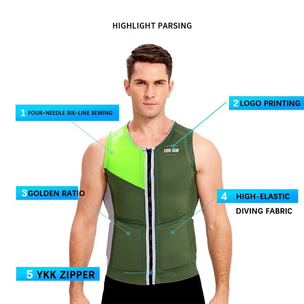 Outdoor Rafting Neoprene Life Jacket - Adult