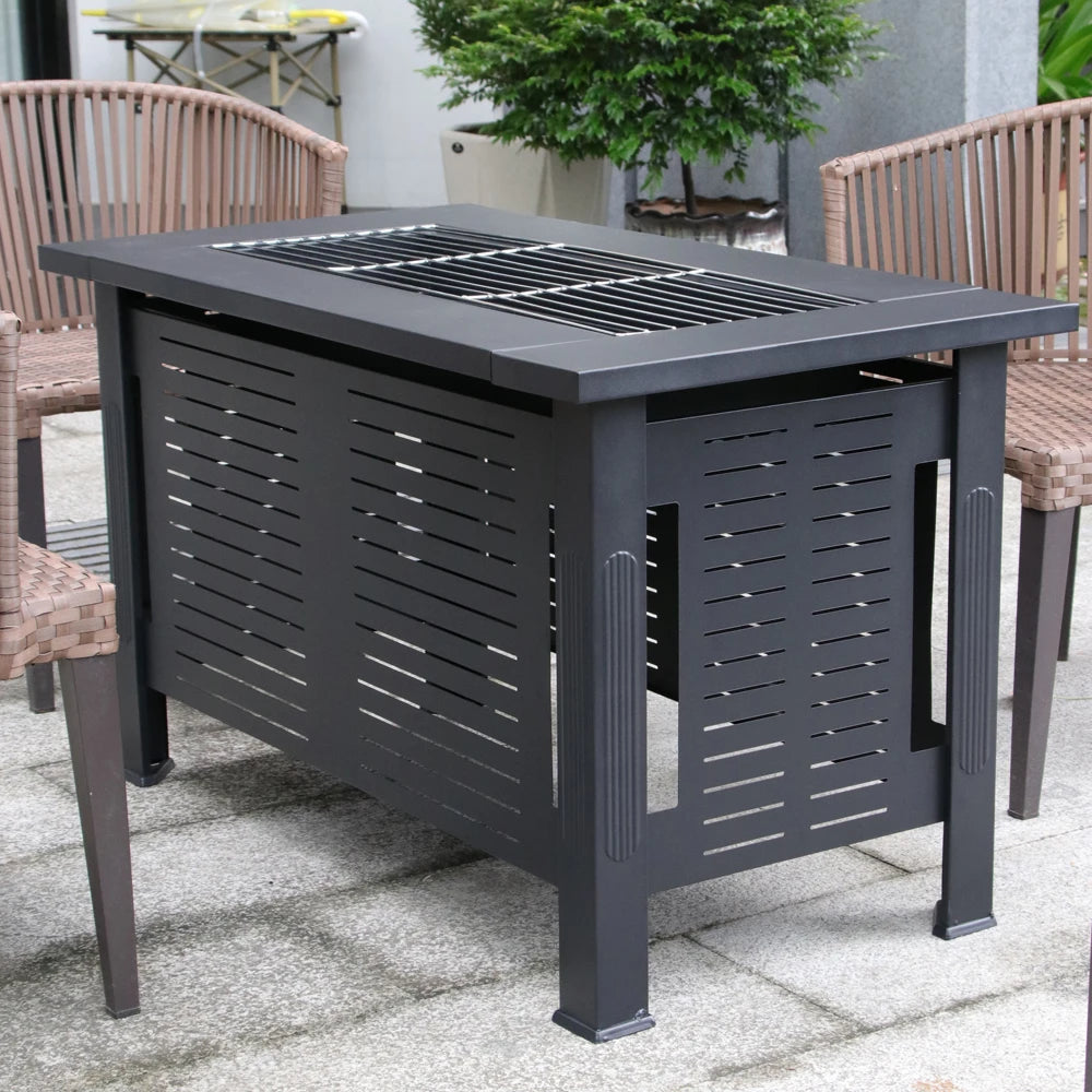 Table W/hibachi BBQ & grill