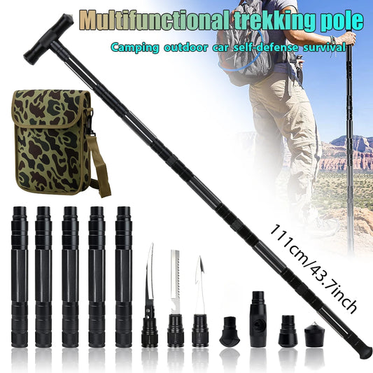 Multi Mountaineering Stick with Camouflage Backpack