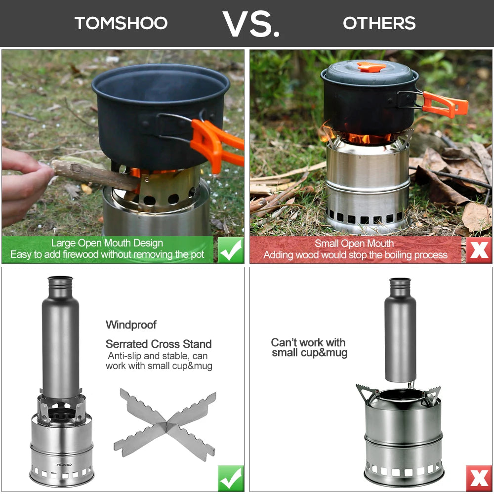Backpacking Stove w/ Plate & Handle