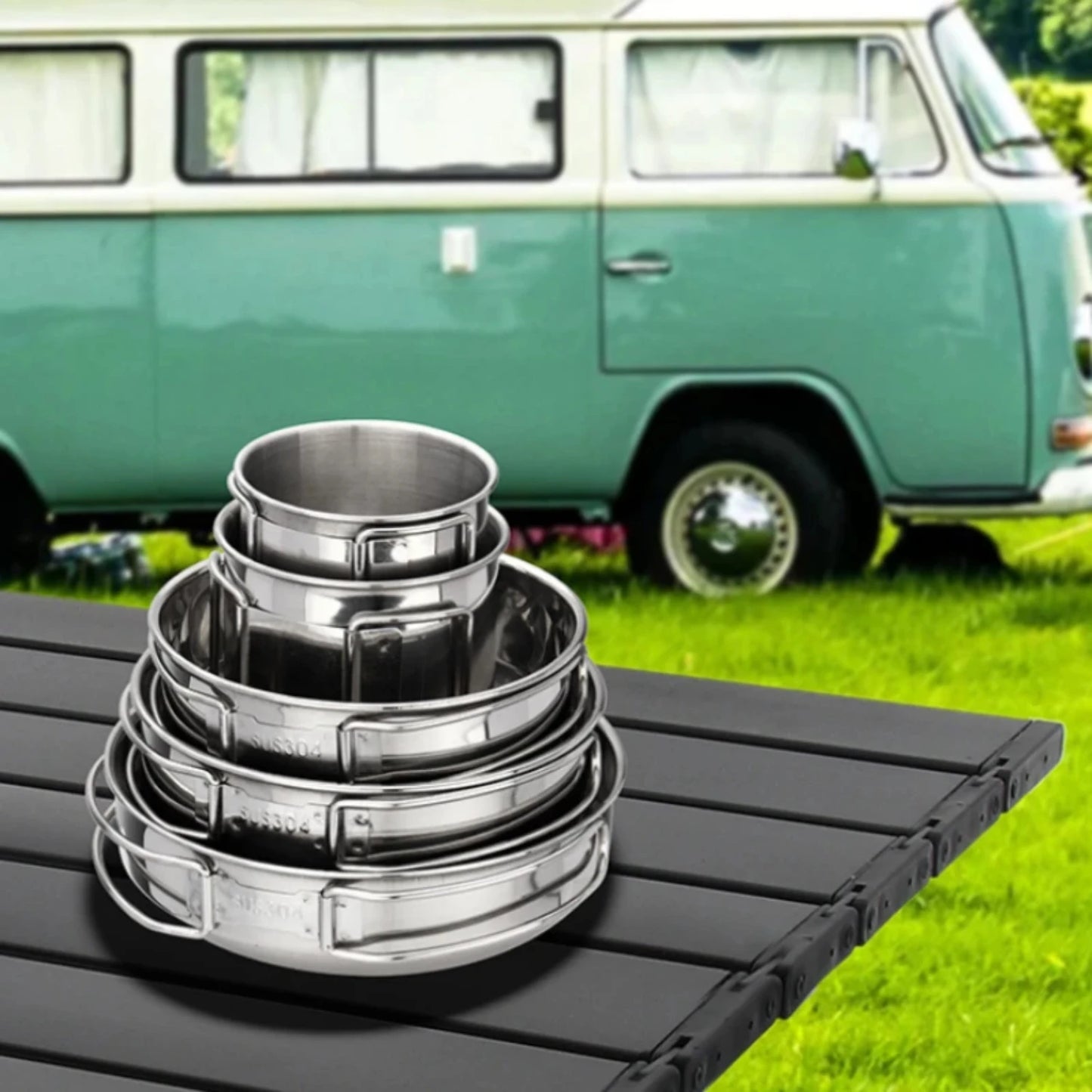 5pcs Camping Pot Set