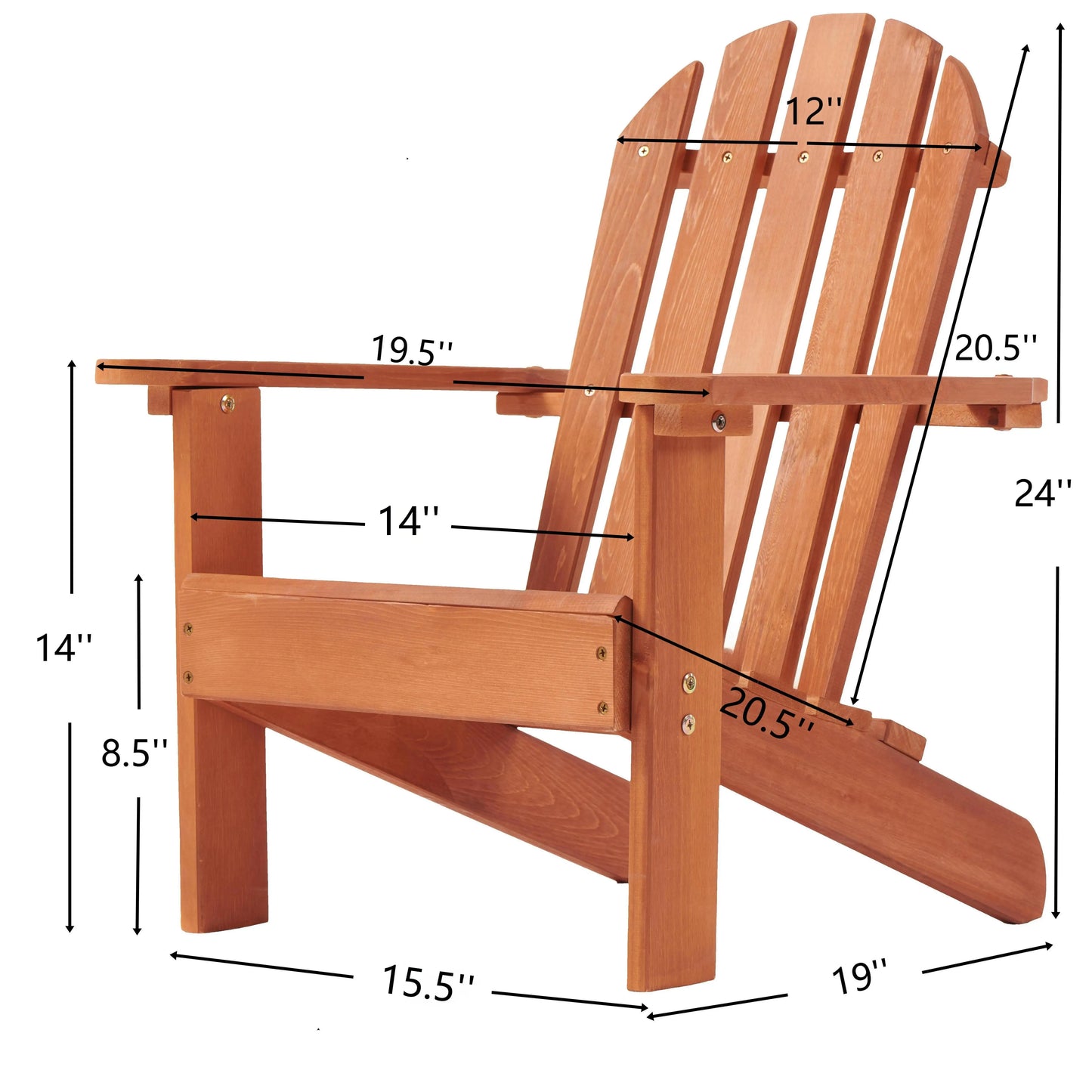 Children's wooden Adirondack chair