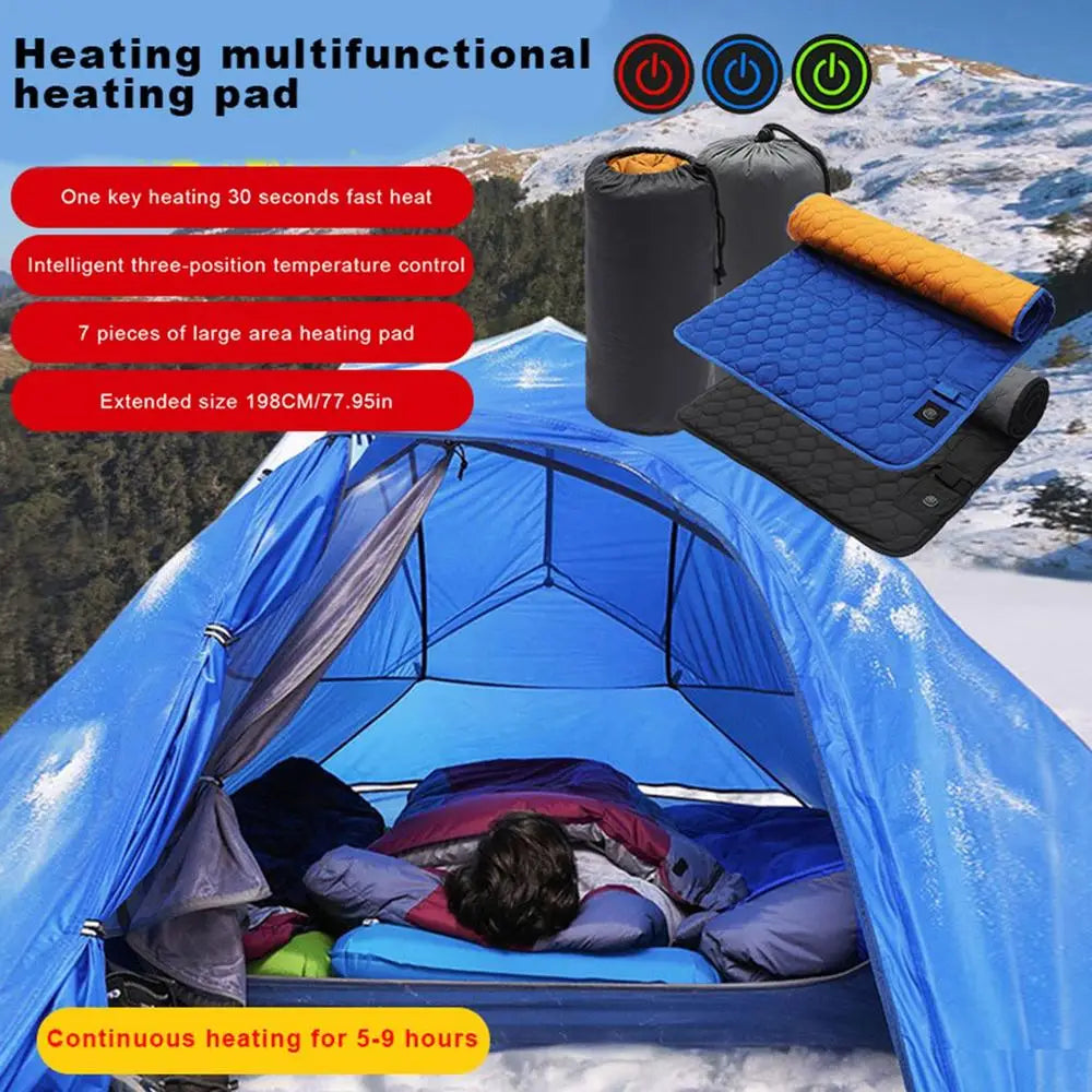 Heated Sleeping Bag Liner W/ 7 Heating Zones