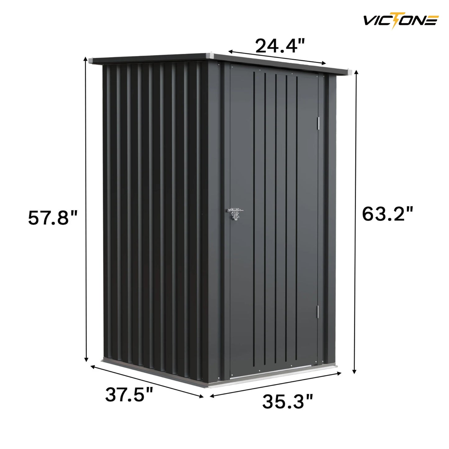 Victone 3' x 3' Compact Outdoor Storage Shed