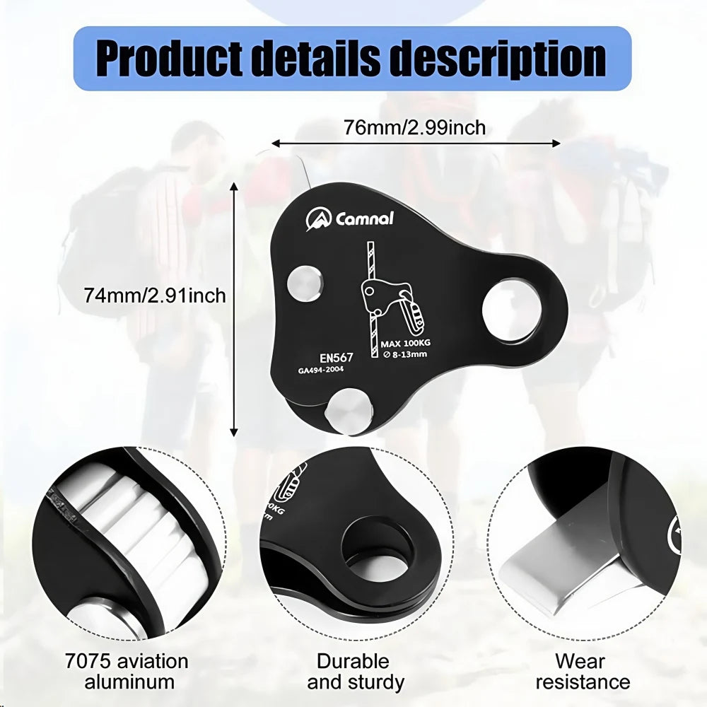 Mountain Climbing Self-Locker Descender Load-Bearing Protector