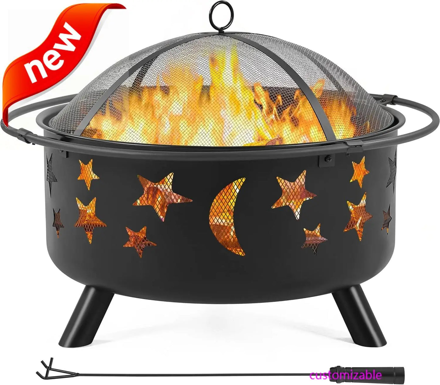 30in Fire Pits for Outside Wood Burning